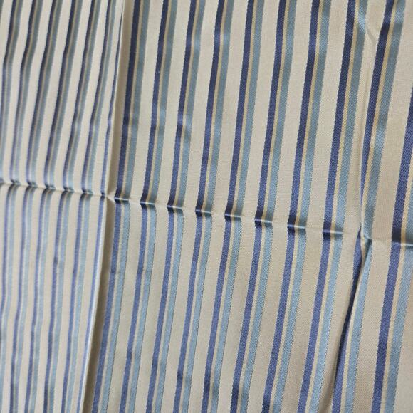 VTG Ralph Lauren Upholstery Fabric Remnant Norbury Stripe Sky/Marine 27x27 0801 - Picture 2 of 5